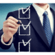 Man making checklist