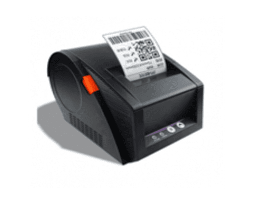 Shipping label being printed