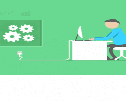 Man doing work on computer