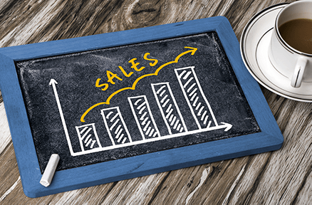 Sales up smaller Graph of sales increasing
