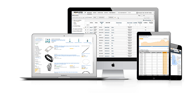 amazon seller central Amazon Seller Central on desktop screen, tablet, and mobile