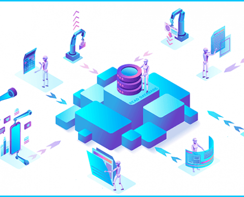 Animated image of supply chain technology