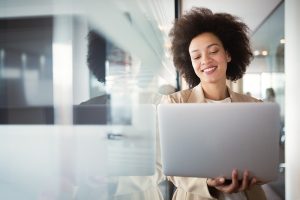Person working on a computer