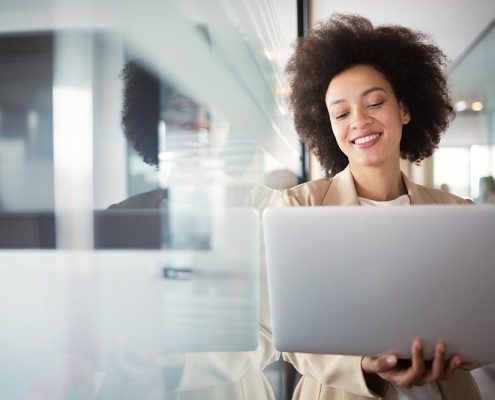 Person working on a computer