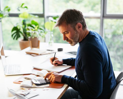 Person working at a desk