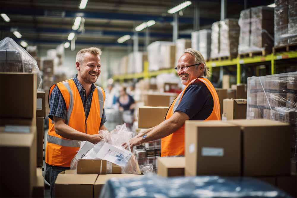 Working in a warehouse