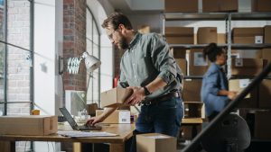 person working in a warehouse