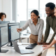 People working in an office