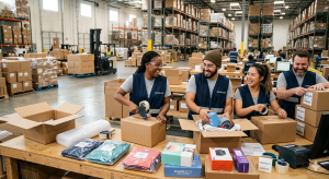Working in a warehouse