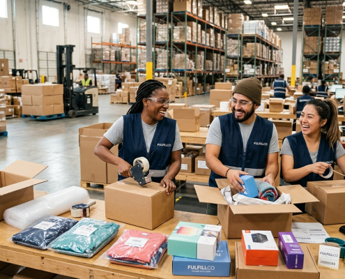 Working in a warehouse