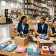 Working in a warehouse