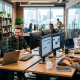 Working in an office
