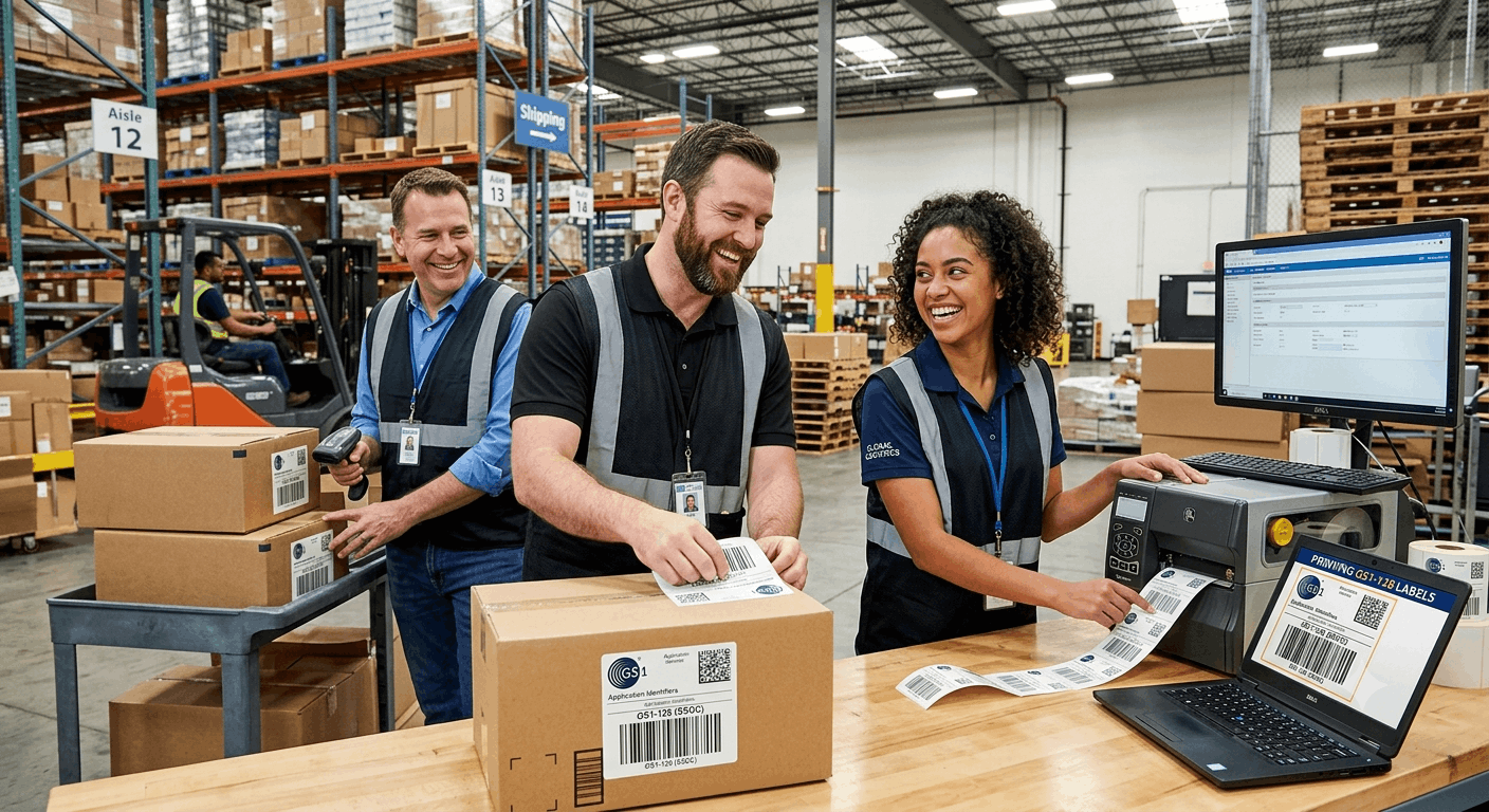people working in an warehouse